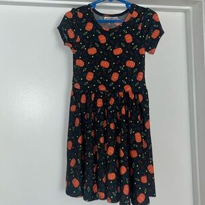 Dot dot smile fall pumpkin skater dress